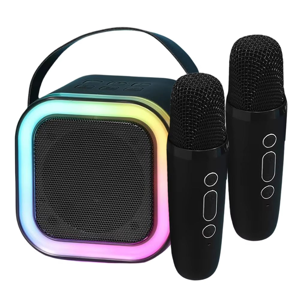 Hot K12 Bluetooth Speaker Portable Home Cute Karaoke Mini Wireless Audio with 1/2 Microphone K Song Family Singing Machine