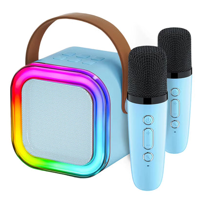 Hot K12 Bluetooth Speaker Portable Home Cute Karaoke Mini Wireless Audio with 1/2 Microphone K Song Family Singing Machine