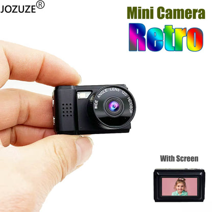 New Retro Mini Camera with Screen Indoor Home Outdoor 1080P Sports Portable Vintage Very Small Mini Camera Video Recorder