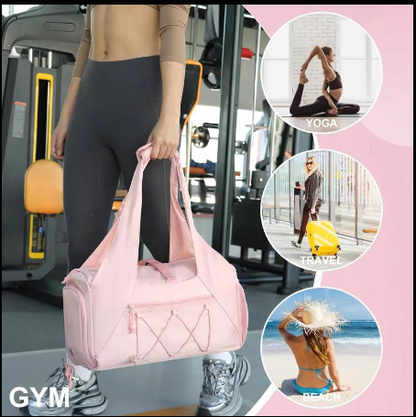 Pink Yoga & Gym Bag with Sneaker Compartment