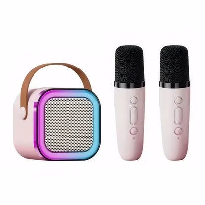 Hot K12 Bluetooth Speaker Portable Home Cute Karaoke Mini Wireless Audio with 1/2 Microphone K Song Family Singing Machine