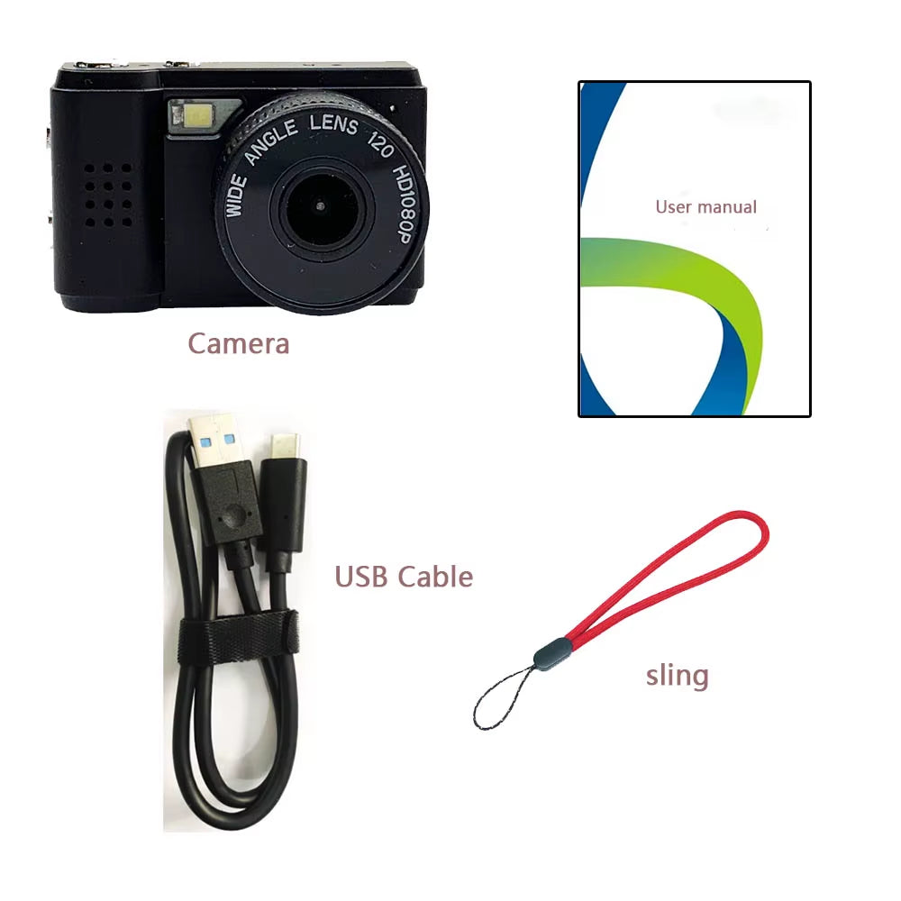 New Retro Mini Camera with Screen Indoor Home Outdoor 1080P Sports Portable Vintage Very Small Mini Camera Video Recorder